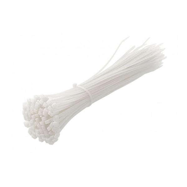 Nylon ties 4,8 x 300 mm, 100 pcs., white image 1