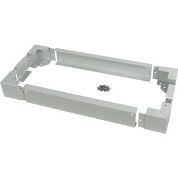 XTAPC-H100W300D800 Plinth for cable connection baseframe, HxW=100x300mm, D=800mm, grey image 4