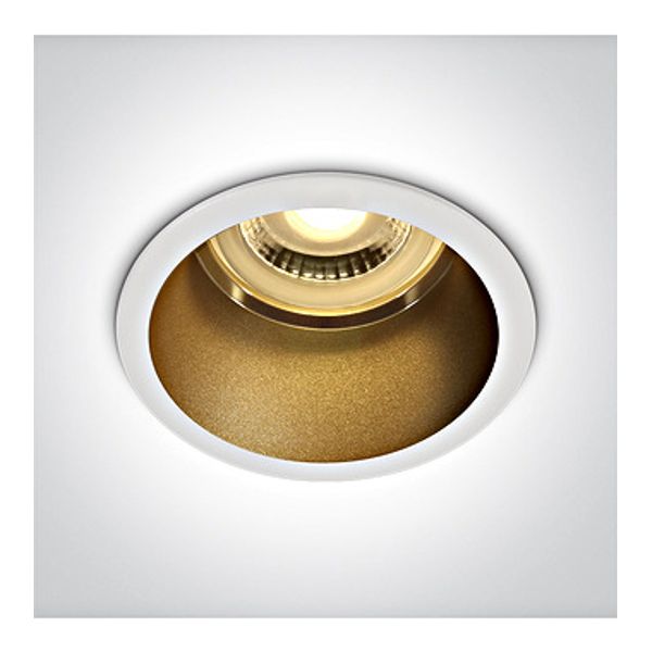 10105D8/W/BS WHITE GU10 10W DARK LIGHT image 1