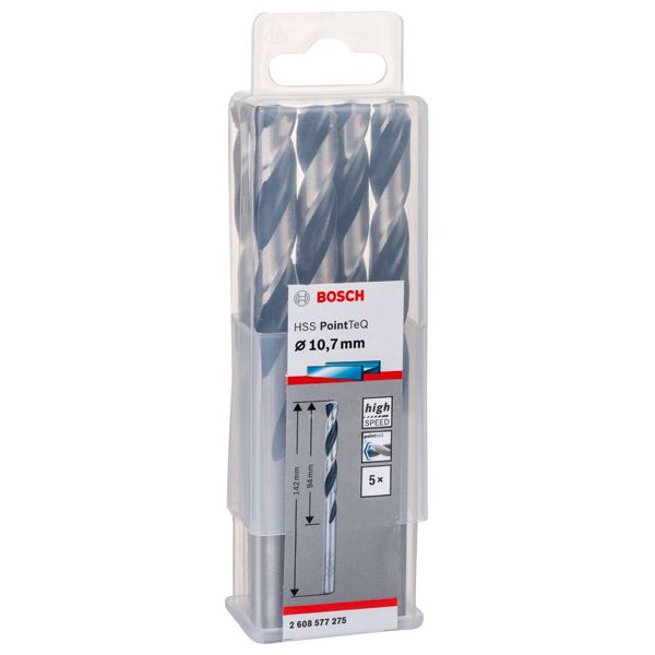 HSS Twist Drill Bit PointTeQ 10.7mm 5 pcs. image 1