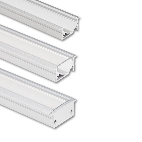 Built-in aluminum profile VA 30x14mm, clear diffus., 1m image 1