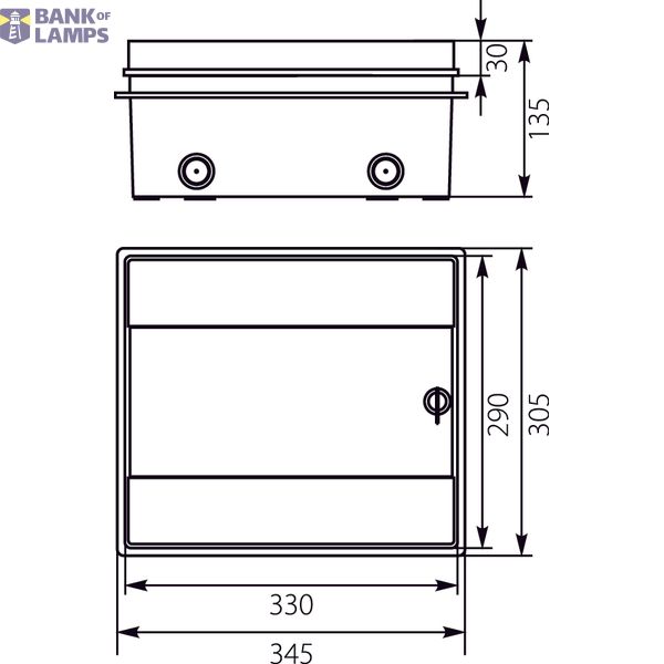 Hermetic switchboard RHp-12/Z (with lock) image 1