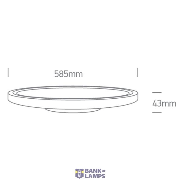 WHITE LED PLAFO 60W CW IP20 230V image 3