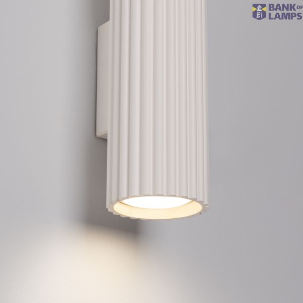 CARBON VERTICAL WALL LAMP WITH BEIGE MINIMALISTIC LAMPSHADE FOR DINING ROOM 2XGU10 image 11