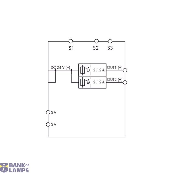 Electronic circuit breaker 2-channel 24 VDC input voltage image 2