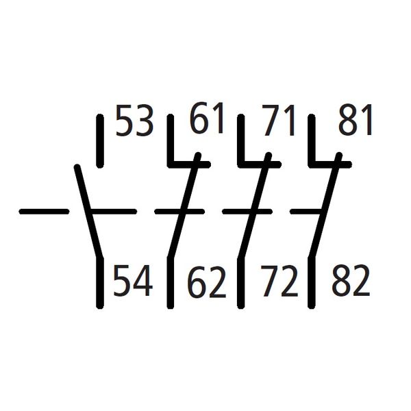 Auxiliary contact for auxiliary contacter, 1 NO 3 NC image 3