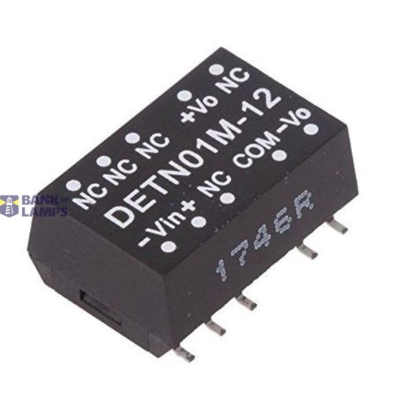 DETN01M-12 SMD DC/DC converter 12:+/-12 +/-42mA, MEAN WELL image 1