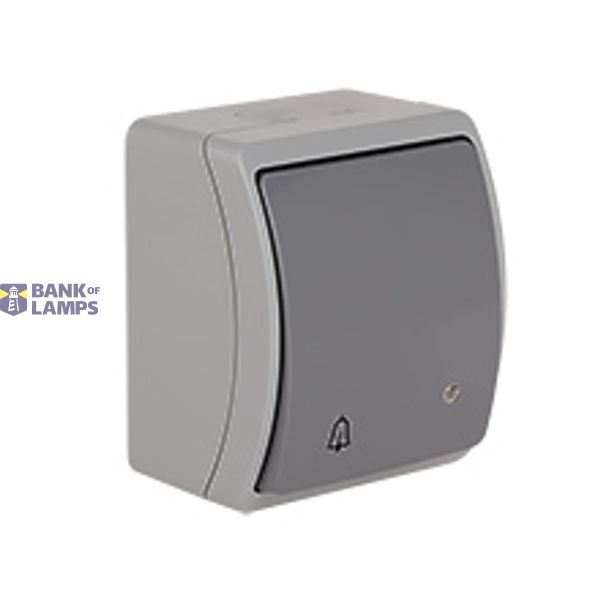 VW-5L Koala Single Push Button with illumination surface mounted IP44 gray/graphite VW 155-58 image 1
