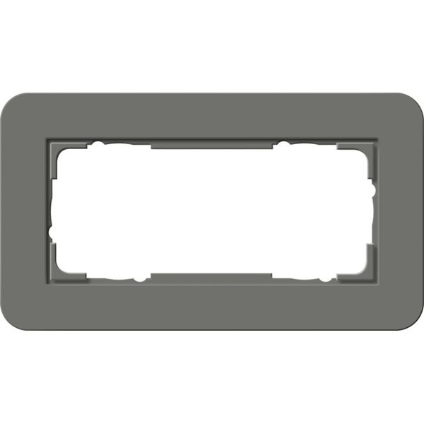 cov.fr. 2-g w/o cb Gira E3 dark grey/anthra. image 1