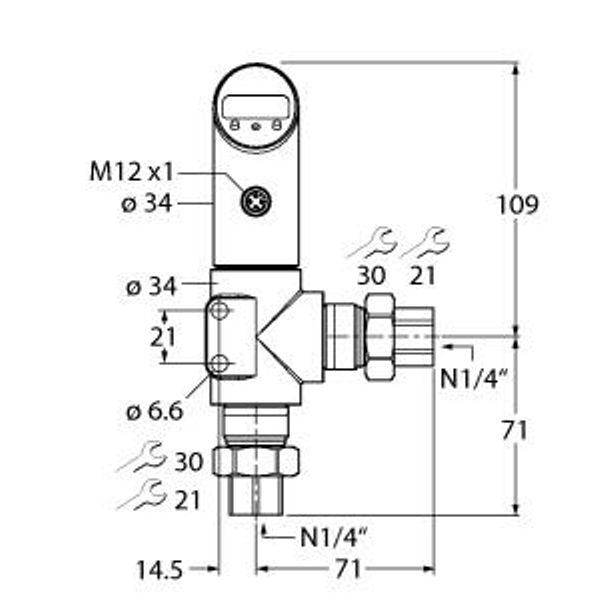 Differential Pressure Sensor With current output and PNP/NPN Transistor Switching Output   PS010D-502L-LI2UPN8X-H1141 image 1