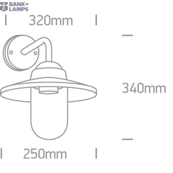 BLACK WALL BRACKET 12W E27 IP44 image 3