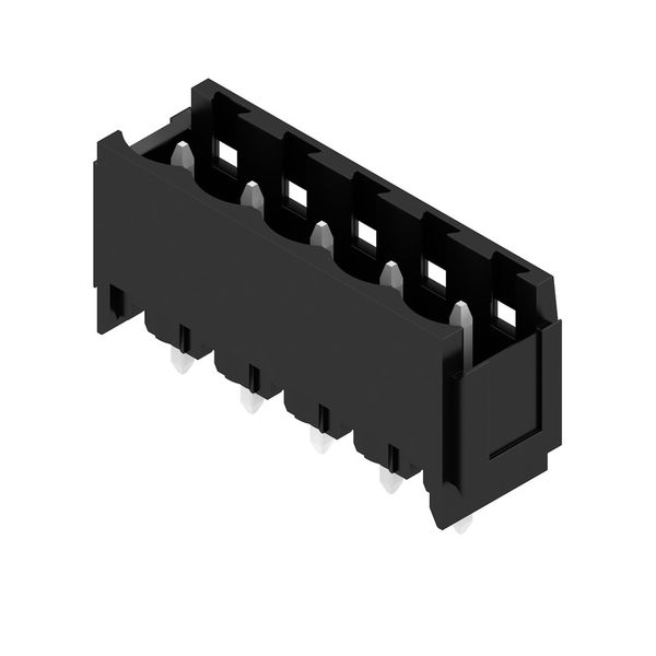 PCB plug-in connector, male header, Dovetails for fixing blocks, THT solder connection, 5.08 mm, Number of poles: 5, 180°, Solder pin length (l): 3.2 mm, tinned, black, Box image 2