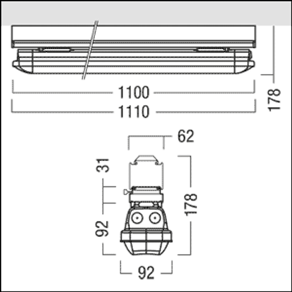 AMP S 4600-840 PM WB LDO TEC-IP - Moisture-proof diffuser luminaire image 3