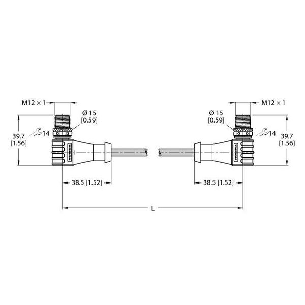 Industrial Ethernet Cable Extension Cable   WSSD-WSSD-4422-15M image 1