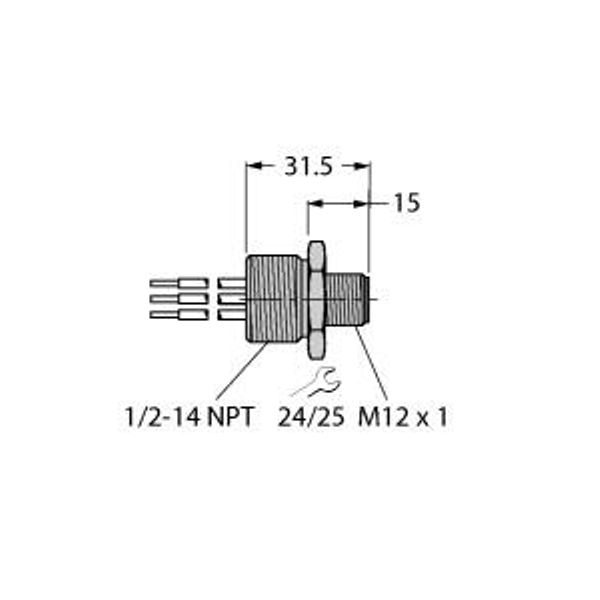 FOUNDATION fieldbus Flanschanschluss Flange   FSV 49-0.3M/14.5/C1117 image 1