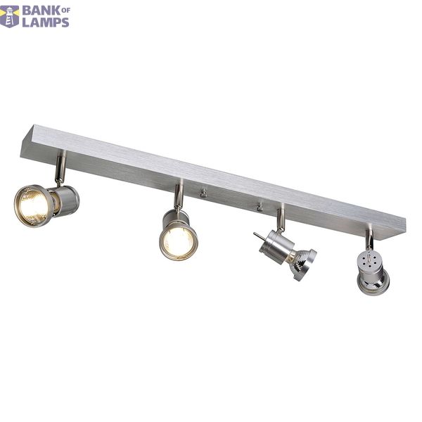 SOUVEREEN IV QPAR51,wall and ceiling light, brushed aluminium, spot, max. 75W image 1
