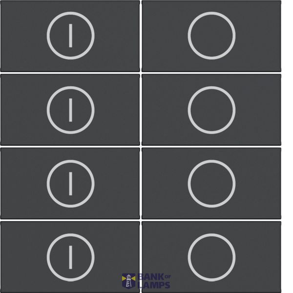 KNX pushbutton cover, 8-V, on/off, A.x/C.x, matte night black image 1