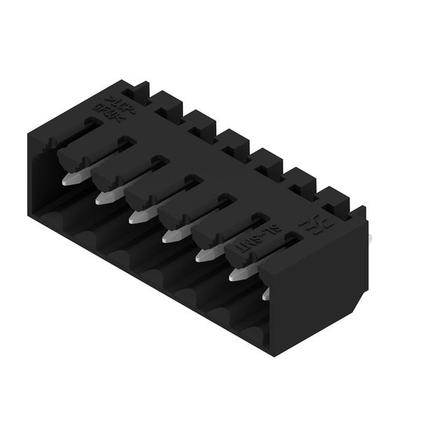 PCB plug-in connector, male header, closed side, THT/THR solder connection, 3.50 mm, Number of poles: 7, 180°, Solder pin length (l): 1.5 mm, tinned, black, Box image 2