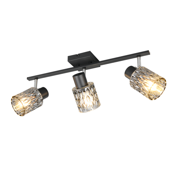 Jack spotlight 3-pc E27 matt black image 1