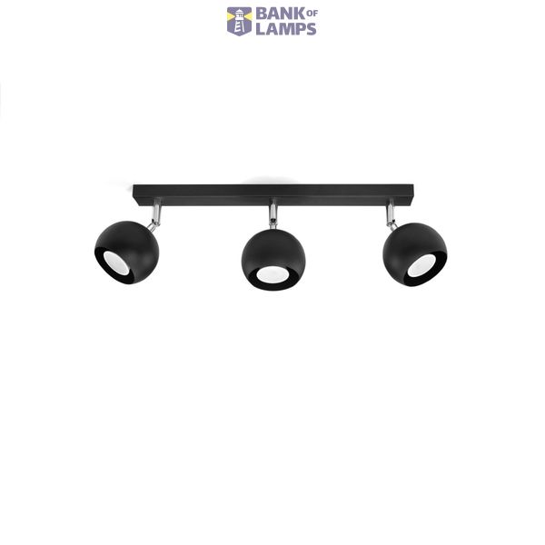 CEILING LAMP OCULARE 3 BLACK GU10 3X40W IP20 image 2