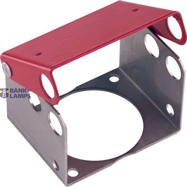 Accessories: Padlocking facility with flap (Red) for mushroom-head pushbutton image 3