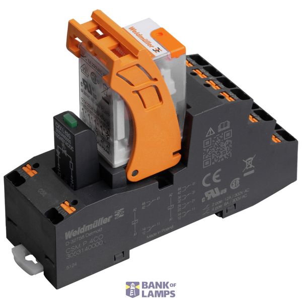 Relay module, 230 V AC, Green LED, 2 CO contact (AgNi) , 250 V AC, 12  image 1