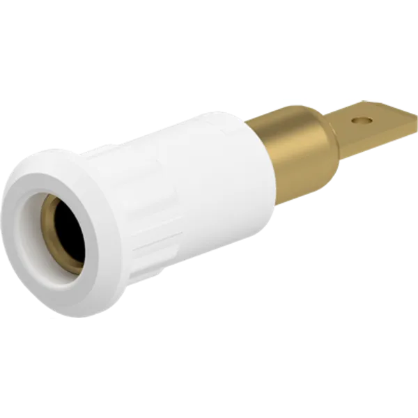 4 mm socket, plug-in connection, mounting Ø 8.2 mm, white, 64.3010-29 image 1