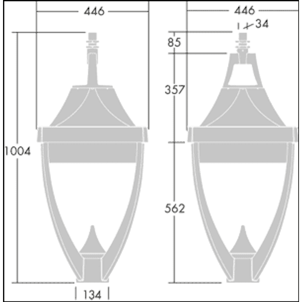 LEGEND 36L50 RC 740 CL2 MSU 34G - LED Amenity lighting lantern image 3