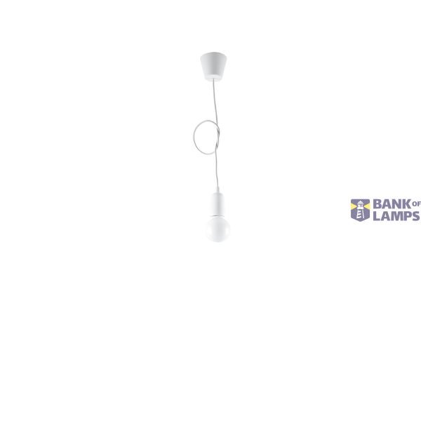 HANGING LAMP DIEGO 1 WHITE E27 1X60W IP20 image 2
