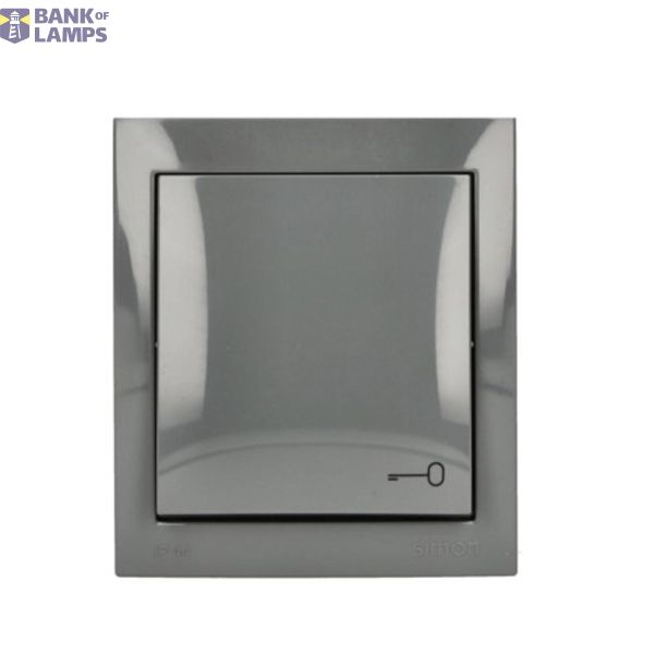 Single contact push button IP44, IP44, 10AX, dark grey image 1