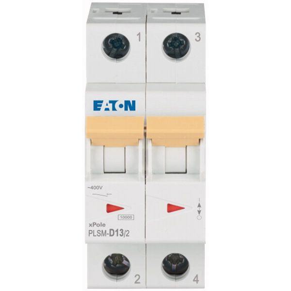 Miniature circuit breaker (MCB), 13 A, 2p, characteristic: D image 2