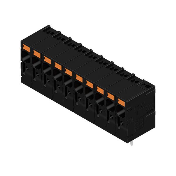 Printed circuit board terminals, 7.50 mm, Number of poles: 10, 90°, Solder pin length (l): 5 mm, tinned, black, PUSH IN without actuator, Clamping range, max. : 6 mm², Box image 4