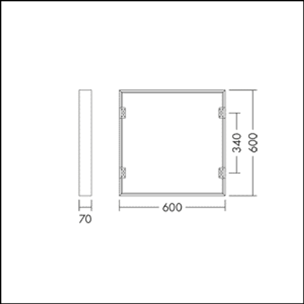 TECO SURFACE MOUNT BOX Q596 - Accessory for LED recessed panel image 2