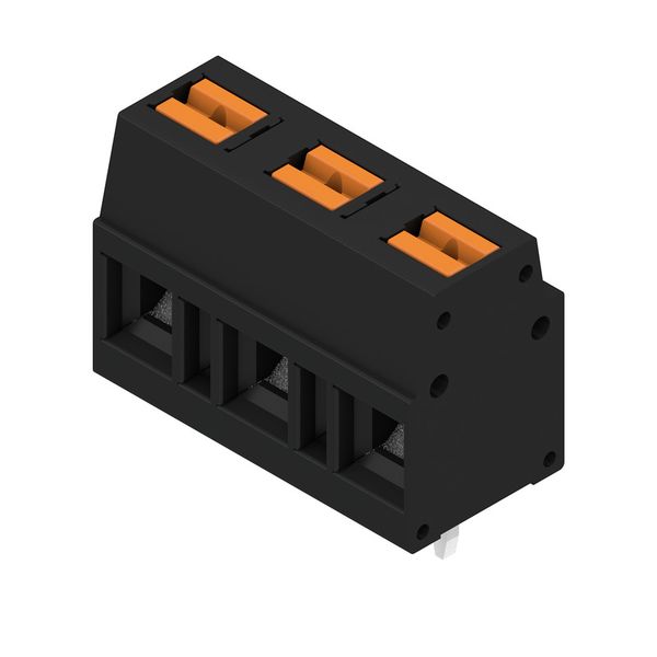 Printed circuit board terminals, 7.50 mm, Number of poles: 3, 90°, Solder pin length (l): 3.5 mm, tinned, black, PUSH IN with actuator, Clamping range, max. : 2.5 mm², Box image 2