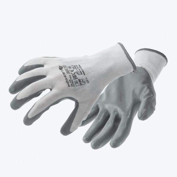 GLAN protective gloves coated with nitrile white/grey 11 image 1
