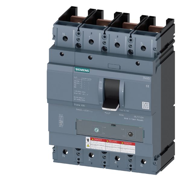 Circuit breaker 3VA5 UL frame 400 breaking capacity class H 65 kA @ 480 V 4-pole image 1