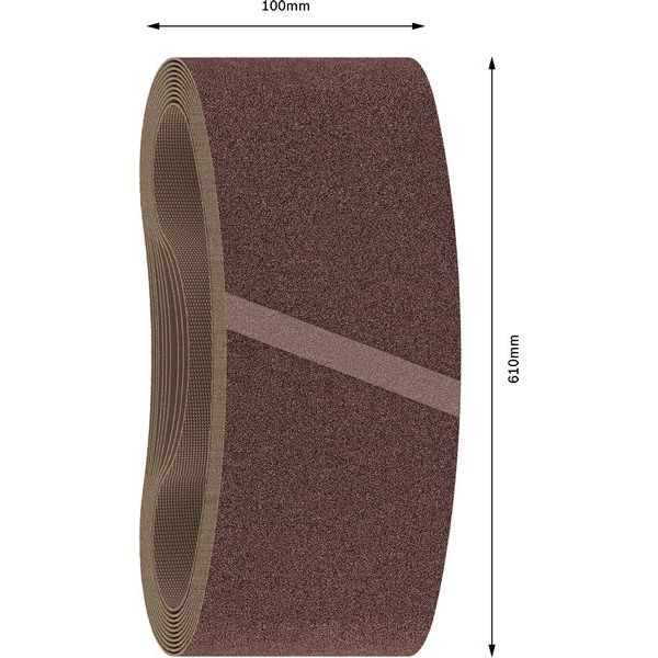 10-piece X440 sanding belt set 100 x 610 mm, 80 image 3