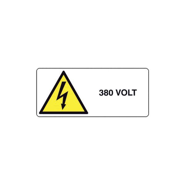 Vinyl label, 140x60mm, (380V high voltage) image 1