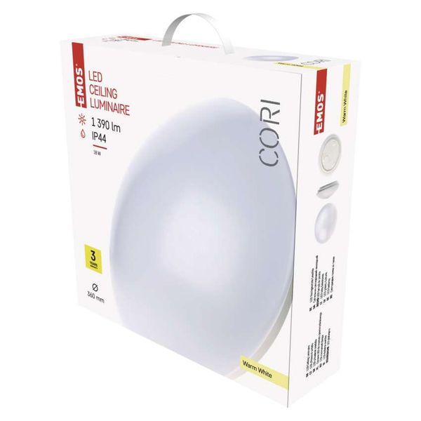 LED luminaire surface-mounted CORI, round, 18W, IP44, warm white image 1