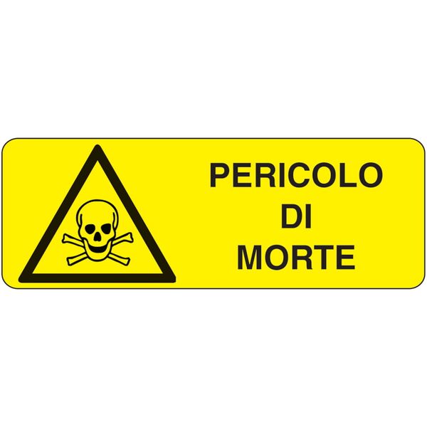 Rectangular danger sign - 350 x 125 mm image 1
