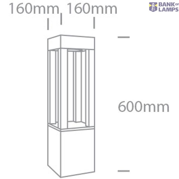 ANTHRACITE LED BOLLARD 60cm 22W WW IP65 230V image 2