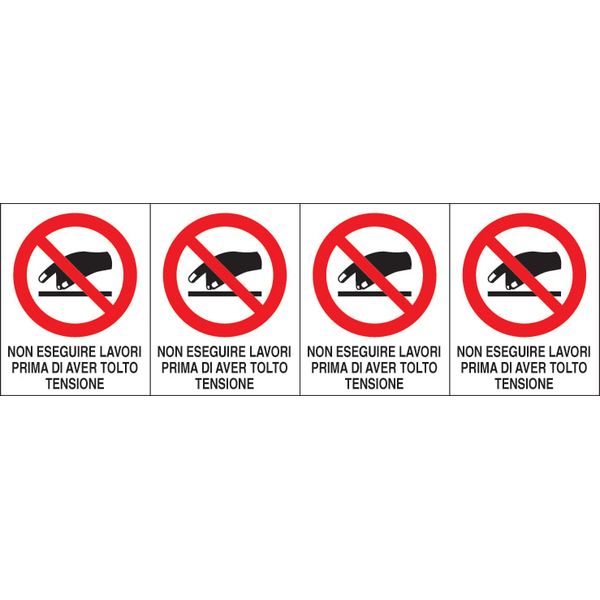 Adhesive label - Dimensions: 250 x 80 mm image 1