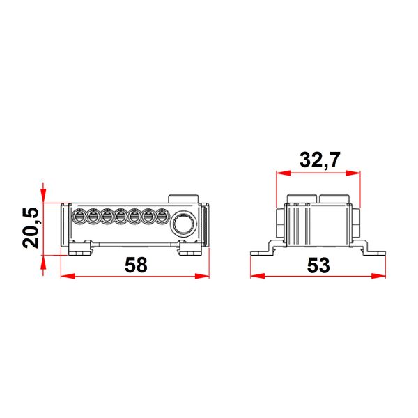 Easy Connection Box, blue, 2 x 25 mmý,, 14 x 4 mmý, (The price is shown without markup on metals. Request a quote for accurate information) image 3