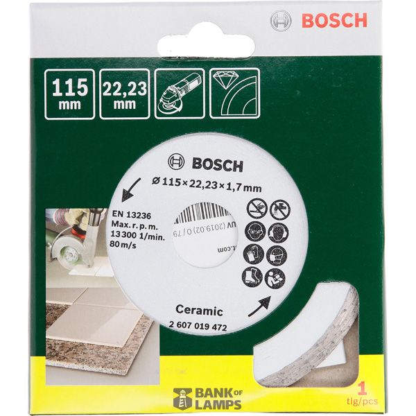 Standard for Ceramic diamond cutting disc, 115x22.23x1.7 mm image 2