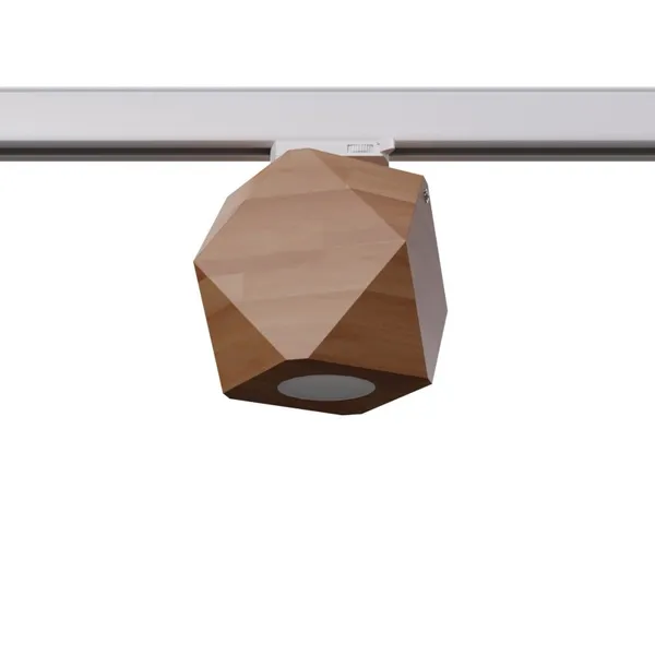 3-PHASE WOODY TRACK CEILING LAMP NATURAL WOOD GU10 4000K 7W 530LM WHITE image 1