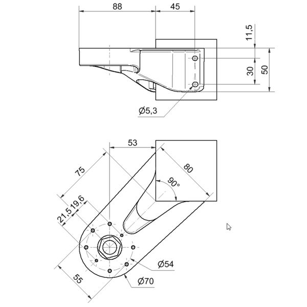 Fixing bracket WM BK image 3