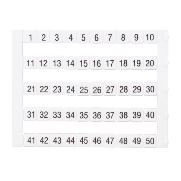 Marking tags Dekafix DY 5 printed from "1" to "50" (once) image 1