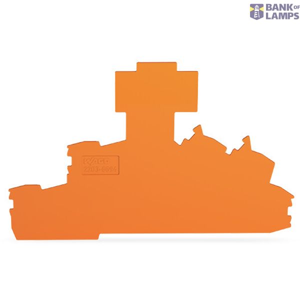 End and intermediate plate 1 mm thick orange image 1