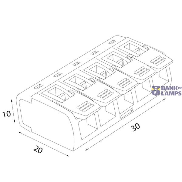 Quick connector CMK-625 450V, 32A, 5x4 mm², no need for terminal stripping image 2