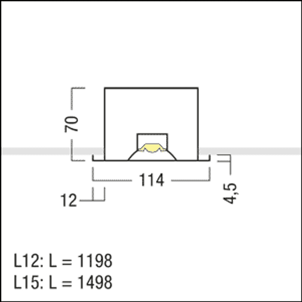 MIRL LED3400-840 M600L12x114 LDE - LED ceiling-recessed luminaire image 2